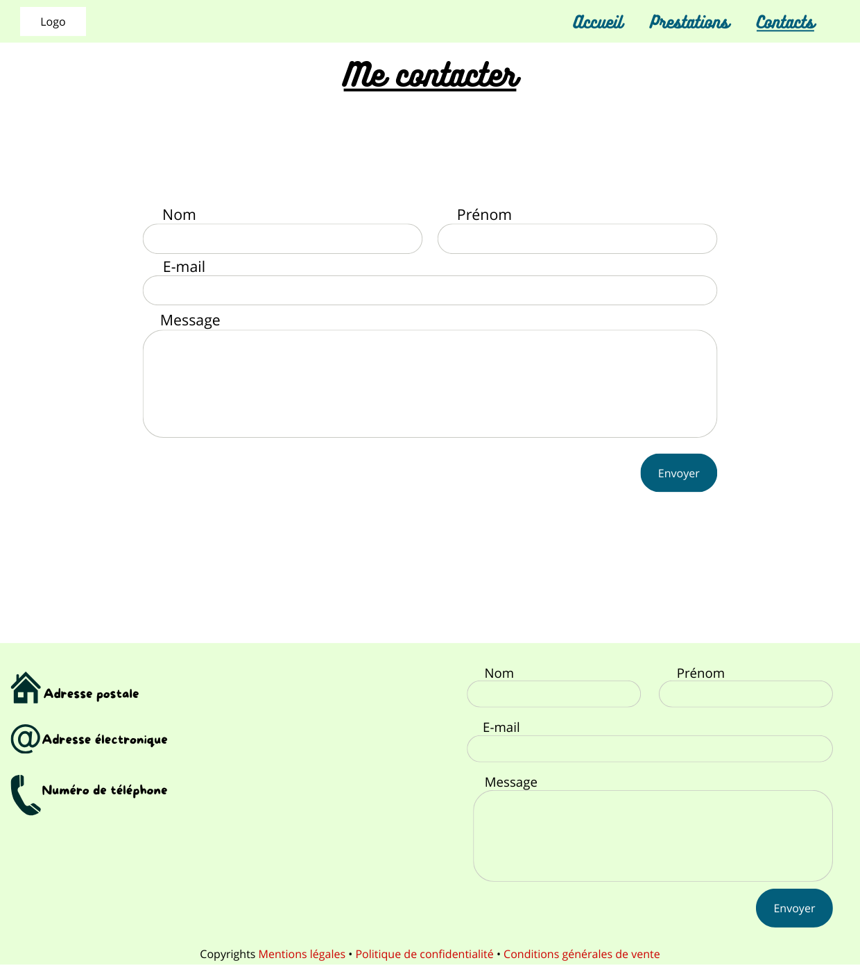 Page de contact